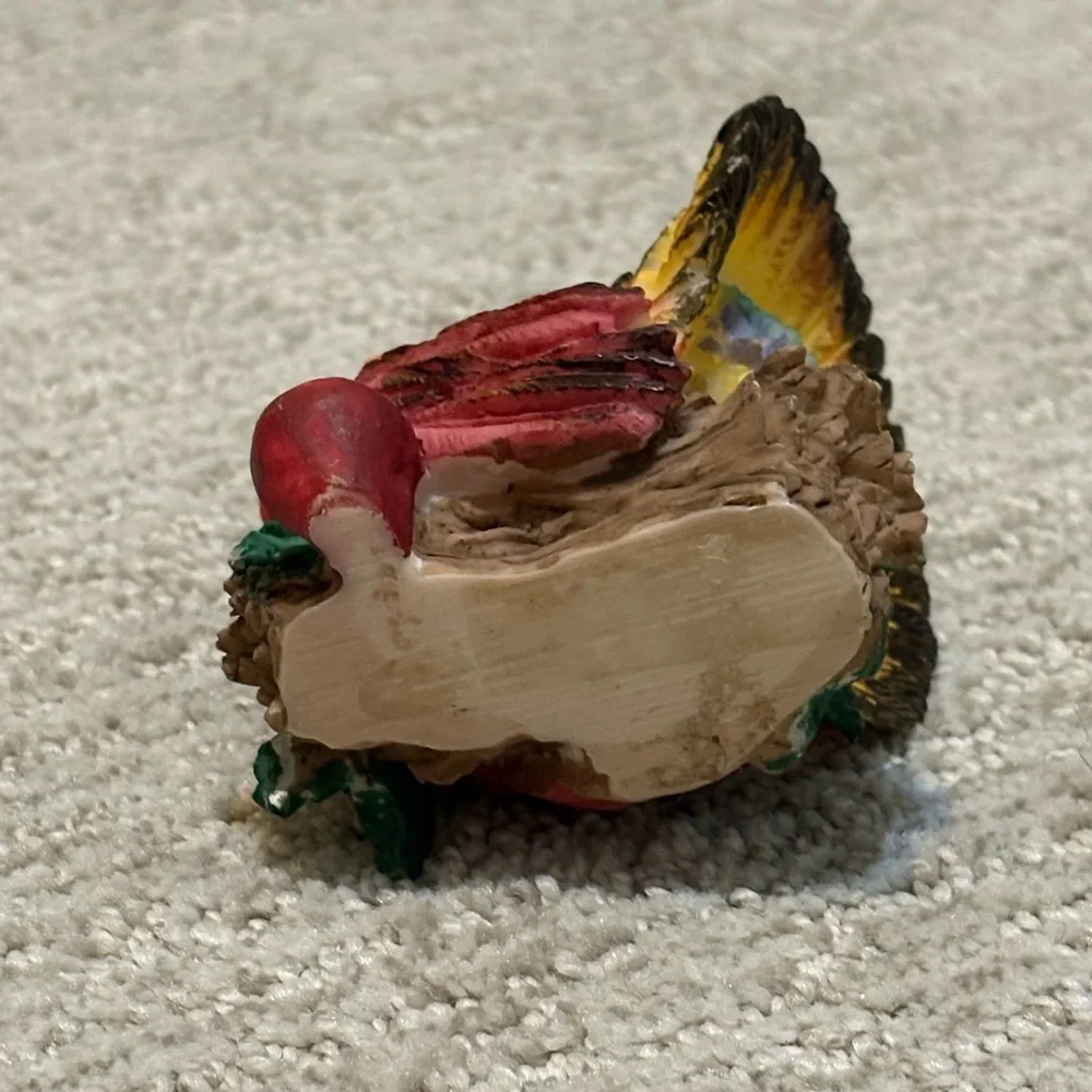 Lot Of 2 - Vtg Ceramic Turkey Candle Holder & Pier 1 Honeysuckle Scented Candle